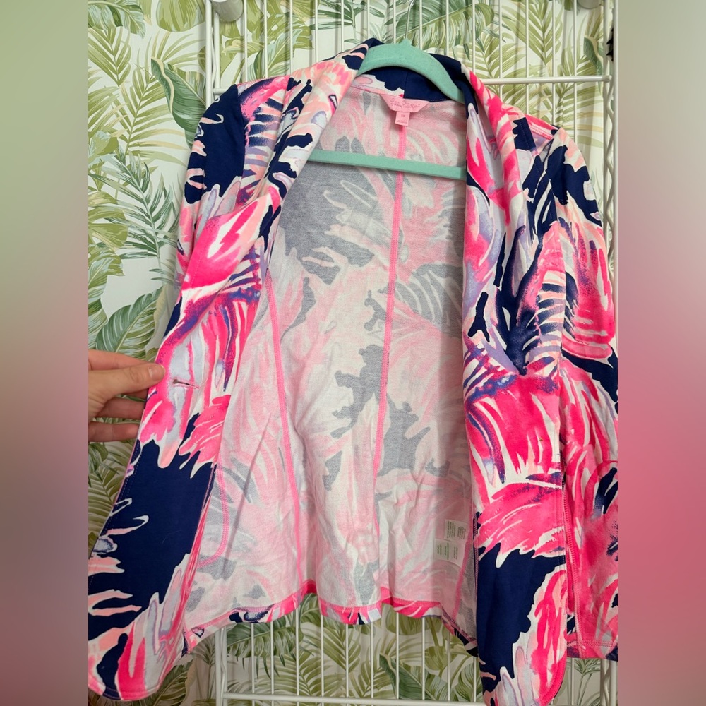 Lilly Pulitzer Women's Mindy Shawl Collar Blazer in Paradise Point - Picture 3 of 6